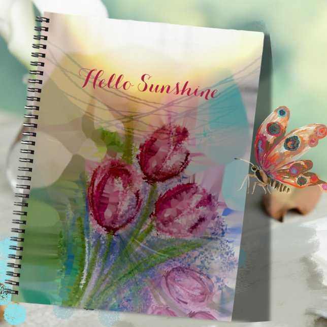 Watercolor Pink Tulip  Notebook (Watercolor Pink Tulip Notebook)