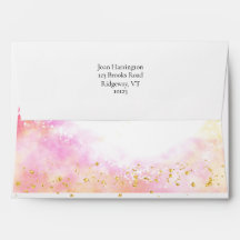 Watercolor Pink & Yellow Balloon Baby Shower