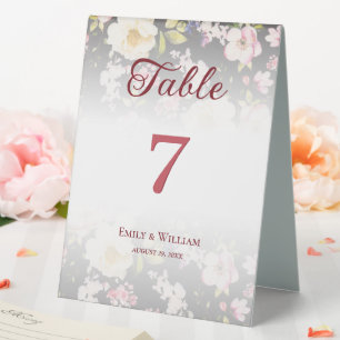 Watercolor Pink Yellow Roses,black blurred,Wedding