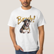 Watercolor Pitbull: BRUH! Elegant Streetwear
