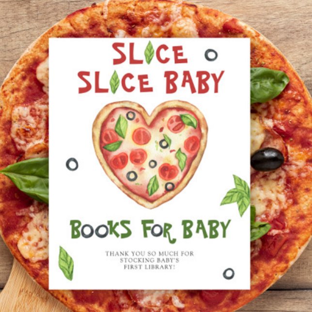 watercolor pizza baby shower - books for baby poster (Creator Uploaded)