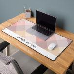 Watercolor Plaid Mauve Grey Pink Cream MONOGRAM Desk Mat<br><div class="desc">Delicate elegant and feminine watercolor buffalo plaid themed DESK MAT featuring a subtle palette of pink cream light yellow mauve and grey. One noteable feature of this desk mat is the inclusion of a customisable space along the bottom, allowing you to personalise it with your name or profession. This personal...</div>