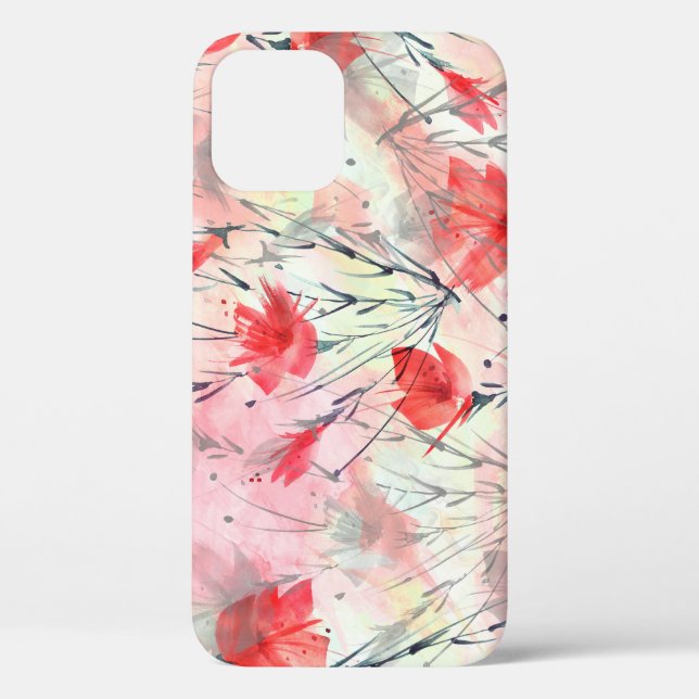 Watercolor Plants Herbs Flowers Pattern Case-Mate iPhone Case (Back)