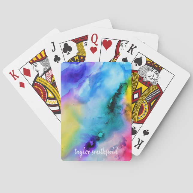 Watercolor Playing Cards (Back)