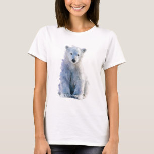 Watercolor Polar Bear Cub Women T-Shirt