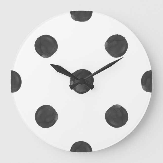 Watercolor Polka Dot Clock (Front)