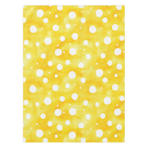 Watercolor Polka Dot - Earthy Yellow and White (2) Tablecloth