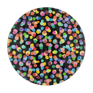 Watercolor Polka Dot, Easter Background. Cutting Board