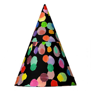 Watercolor Polka Dot, Easter Background. Party Hat