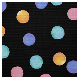 Watercolor polka dots fabric