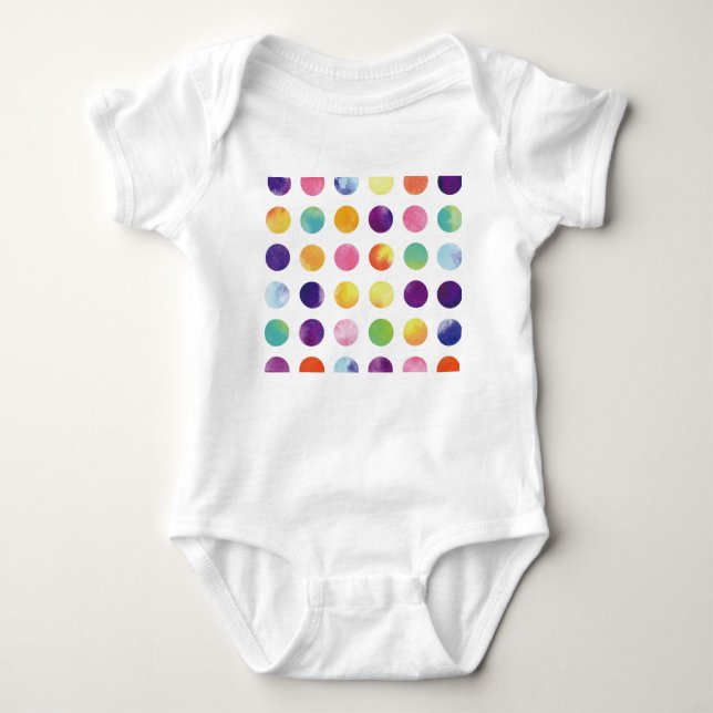 Watercolor polka dots T shirt (Front)