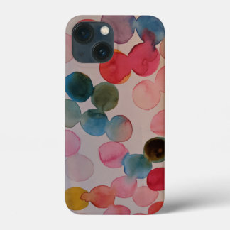 Watercolor polka dotted phone case