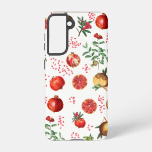 Watercolor Pomegranate Mediterranean Fruit Pattern Samsung Galaxy Case
