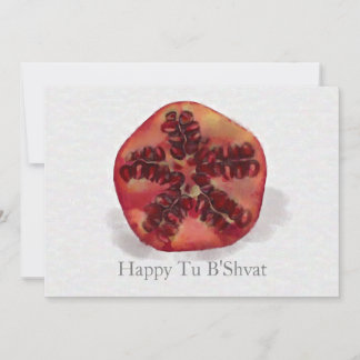 Watercolor Pomegranate Tu B'Shvat holiday cards