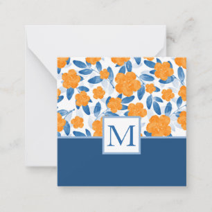 Watercolor poppies and Leaves Pattern Card