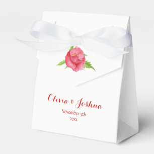 Watercolor Poppy Flower Wedding Favour Boxes