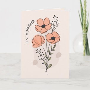 Watercolor Poppy Mother's Day Greeting Card