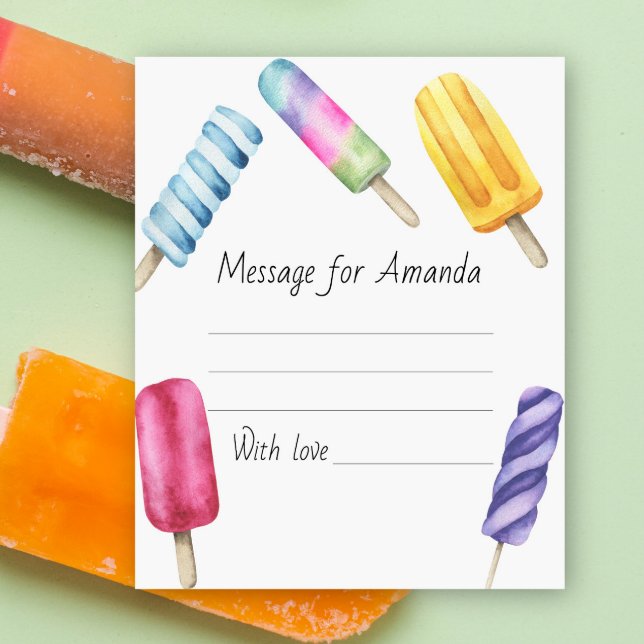 watercolor popsicle birthday time capsule message (Creator Uploaded)