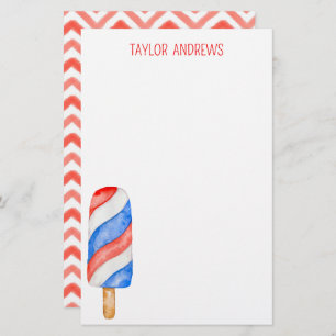 Watercolor Popsicle Personalised Stationery