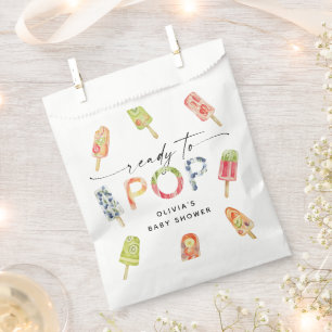 Watercolor Popsicle Ready to Pop Baby Shower Favour Bag