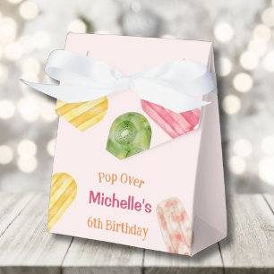 Watercolor Popsicle Summer Birthday Favour Box