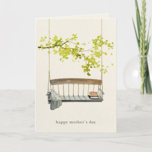 Watercolor Porch Swing Mother's Day Card (Front)
