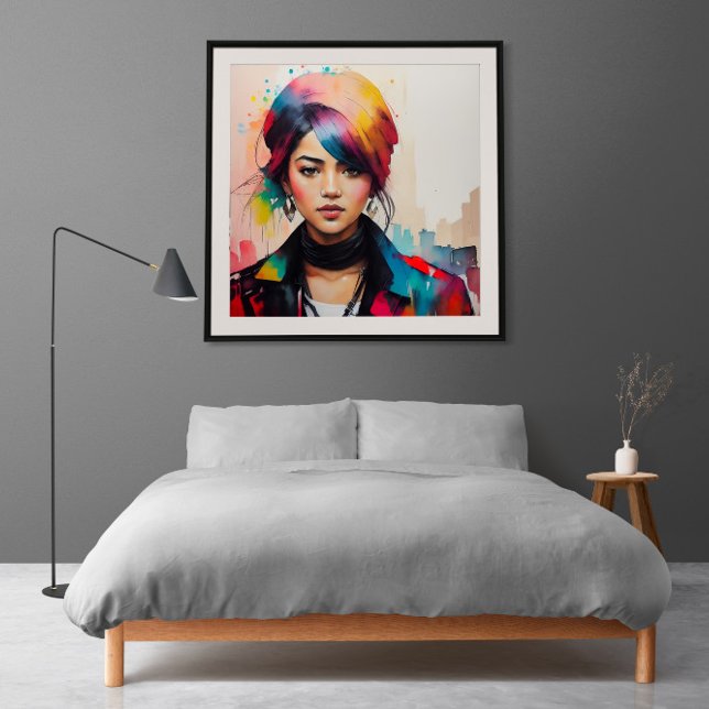 Watercolor Portrait Minimalist illustration Anime Poster (Creator Uploaded)