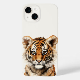 Watercolor Portrait of a Little Tiger Case-Mate iPhone 14 Case