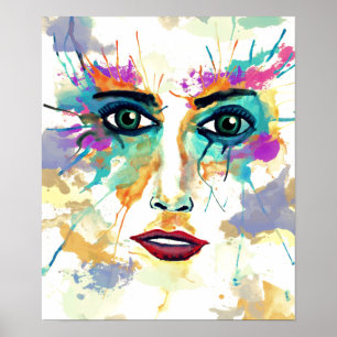 Watercolor Portrait Poster