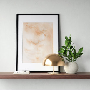 Watercolor poster Abstract Geometrical modern art