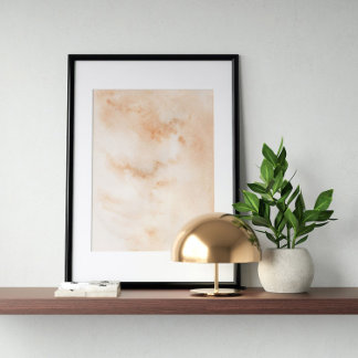 Watercolor poster Abstract Geometrical modern art