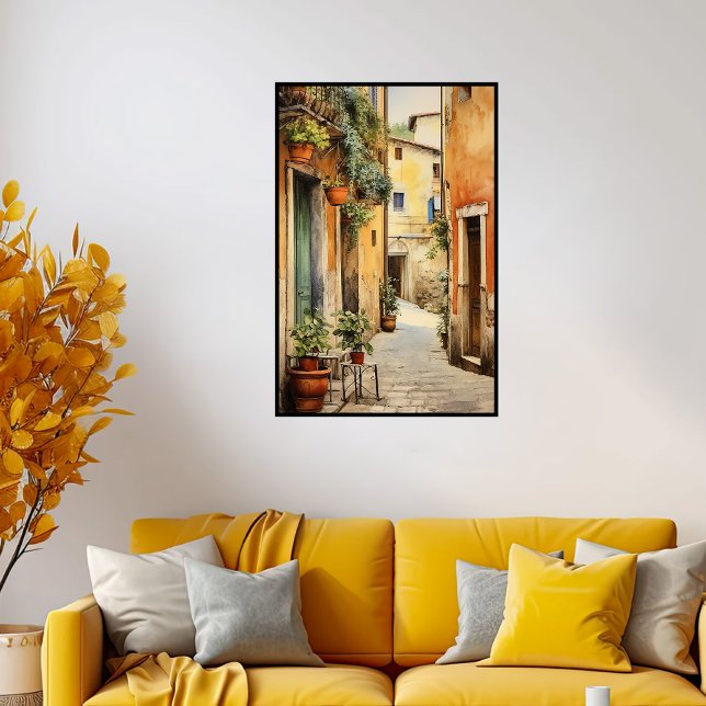 Watercolor Poster of Tuscany, Italian Wall art (Creator Uploaded)