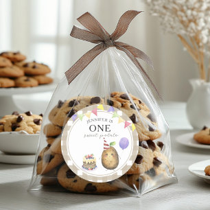 Watercolor Potato 1st birthday Classic Round Sticker