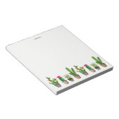 Watercolor Potted Succulents and Cactus Custom Notepad (Angled)