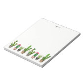Watercolor Potted Succulents and Cactus Custom Notepad (Rotated)