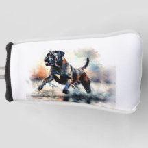 Watercolor powerful Cane Corso dog