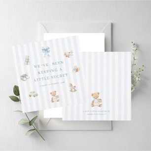 Watercolor pregnancy announcement card whimsical c