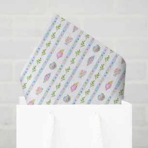 Watercolor Preppy Coastal Merry & Bright Tissue Paper