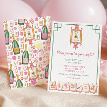 Watercolor Press for Mahjong Champagne Party