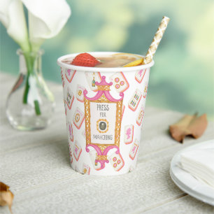 Watercolor Press for Mahjong Champagne Party Paper Cups