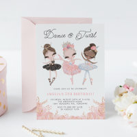 Watercolor Pretty Ballerinas Ballet Birthday Party