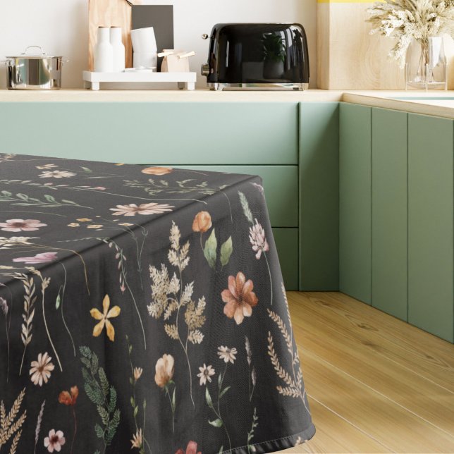 Watercolor Pretty Floral Wild flowers Pattern Tablecloth (Creator Uploaded)