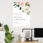 Watercolor Pretty Garden Flowers Engagement Party