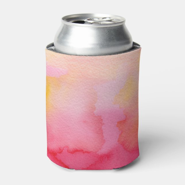 Watercolor Pretty Pinks/Oranges - All Options Can Cooler (Can Front)