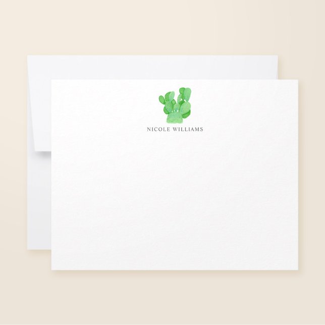 Watercolor Prickly Pear Cactus Personalised Card (Creator Uploaded)