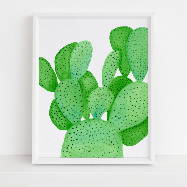 Watercolor Prickly Pear Cactus Poster (Creator Uploaded)