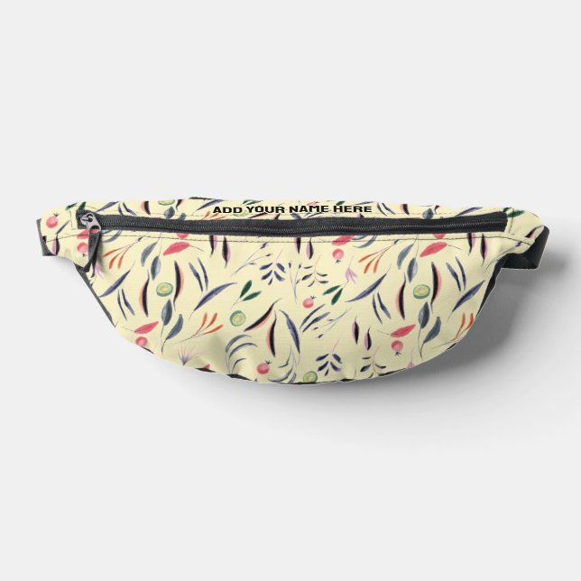 Watercolor Print Floral Personalised  Bum Bags (Lay Down)