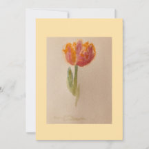 watercolor print of tulip !