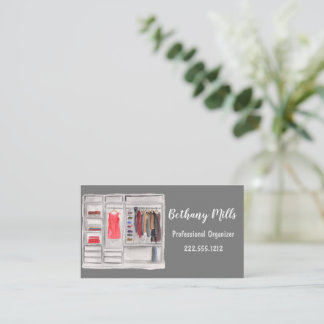 Watercolor Professional Home Organiser  Business Card