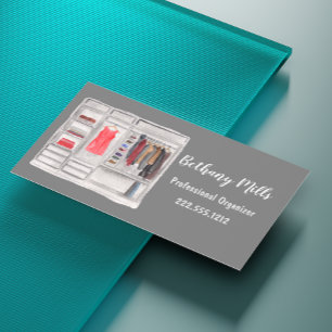 Watercolor Professional Home Organiser  Magnetic Business Card